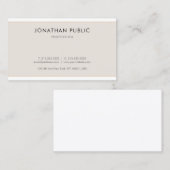Ausgeklügelter Minimalistischer Moderner Sleek Sch Visitenkarte (Vorne/Hinten)