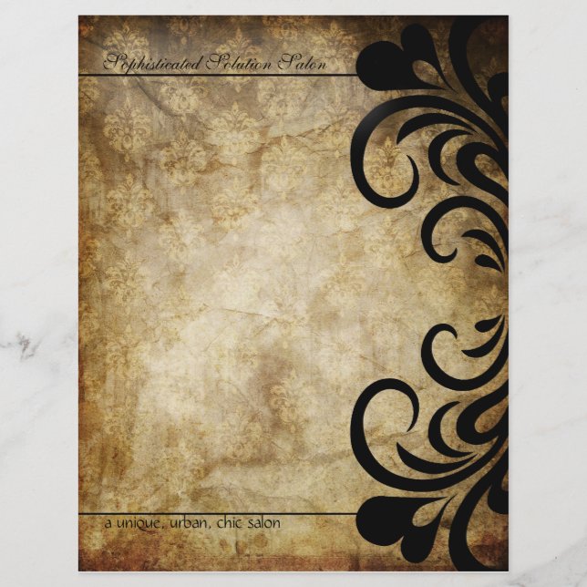 Ausgeklügelter Swirl Letterhead (Vorderseite)