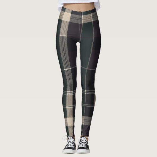 Ausgeklügelter Tartan Leggings (Vorderseite)