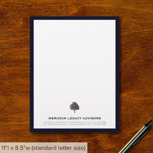 Ausgeklügelter Tree-Logo-Briefkopf Briefbogen