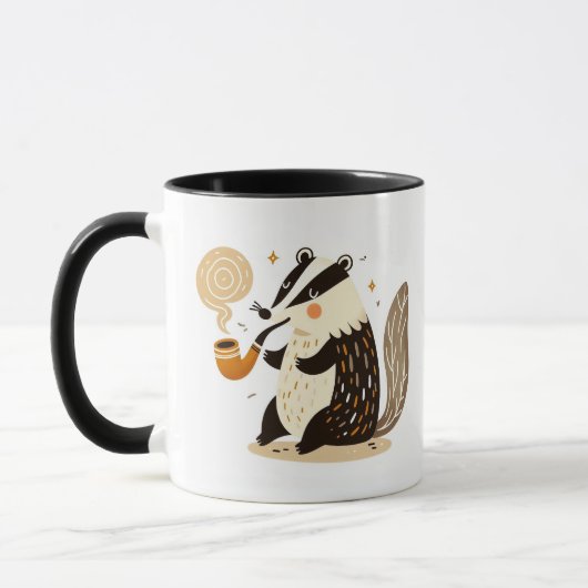 Ausgeklügeltes Badger rauchen Tasse (Links)