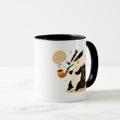 Ausgeklügeltes Badger rauchen Tasse (VorderseiteRechts)