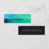 Ausgeklügeltes blaues grünes Wasser Mini Visitenkarte (Vorne/Hinten)