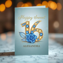 Ausgeklügeltes Blue Rose Gold Gemstone Sweet 16