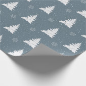 Ausgeklügeltes Blumenmuster und weiße Weihnachtsba Geschenkpapier (Ecke)