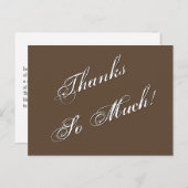 Ausgeklügeltes "Danke so viel!" Postkarte (Vorne/Hinten)