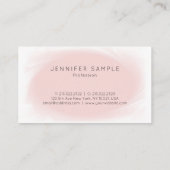 Ausgeklügeltes Design Rosa Modernes Beruflich Visitenkarte (Rückseite)