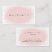 Ausgeklügeltes Design Rosa Modernes Beruflich Visitenkarte (Vorne/Hinten)