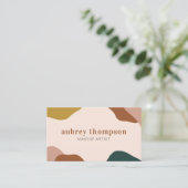 Ausgeklügeltes Erdreich Modernes Abstrakt Visitenkarte (Stehend Vorderseite)