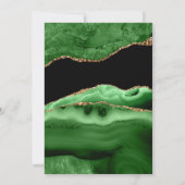 Ausgeklügeltes Gold Green 50. Geburtstag Einladung (Rückseite)