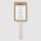 Ausgeklügeltes Gold Serif Hochzeit Stilvoll modern Fächer (Rückseite)