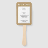 Ausgeklügeltes Gold Serif Hochzeit Stilvoll modern Fächer (Vorderseite)