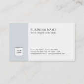 Ausgeklügeltes Minimal Design Blau Weiße Trendy Visitenkarte (Rückseite)