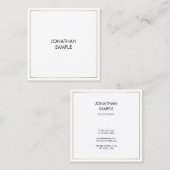 Ausgeklügeltes minimalistisches Design Trendy Schl Quadratische Visitenkarte (Vorne/Hinten)