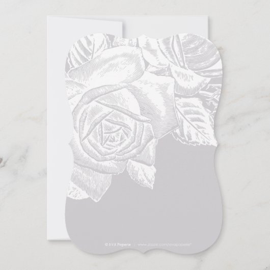 Ausgeklügeltes minimalistisches Probe-Dinner in Mo Einladung (Rückseite)