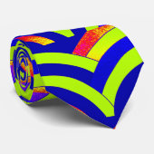 ausgeklügeltes, modernes grün/blau gekrümmtes Zick Krawatte (Gerollt)