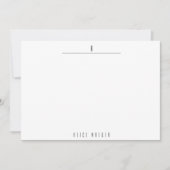 ausgeklügeltes, modernes Monogramm Mitteilungskarte (Vorderseite)