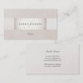 Ausgeklügeltes, modernes Silber und Mit Monogramm  Visitenkarte (Vorne/Hinten)