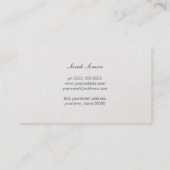 Ausgeklügeltes, modernes Silber und Mit Monogramm  Visitenkarte (Rückseite)