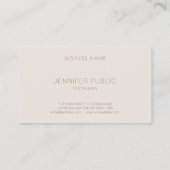 Ausgeklügeltes, Schlichtes Berufliches Top Visitenkarte (Rückseite)