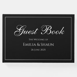 Ausgeklügeltes Schwarz-Weiß-Gästebuch Gästebuch
