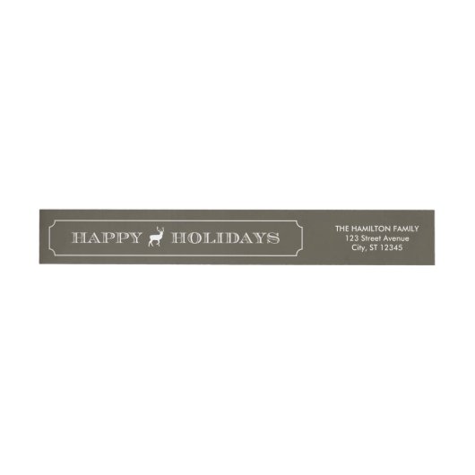 Ausgeklügeltes Tag Holiday Wraparound Label (Person)