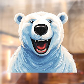 Ausgelassener Eisbär Fensteraufkleber (Blatt 2)