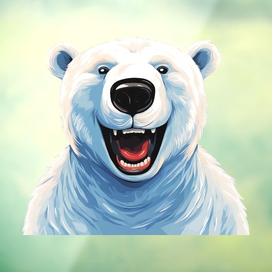 Ausgelassener Eisbär Fensteraufkleber (Blatt 3)