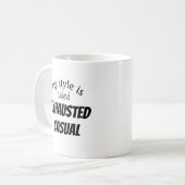 Ausgelassener Lässiger Witz Kaffeetasse (Vorderseite Links)