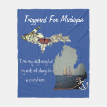 Ausgelöst für Michigan-Fleece-Decke