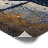 Ausgemeißelte Vögel auf einer Leitung Poster (Ecke)