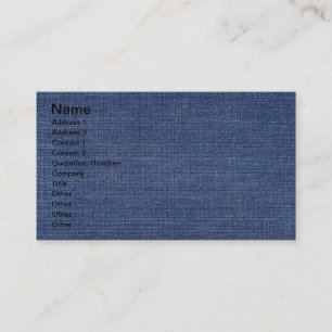 Ausgeprägte Textur von Blue Jeans Visitenkarte