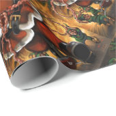 Ausgeprägtes Santa Wrapping Paper Geschenkpapier (Rolleneckpunkt)