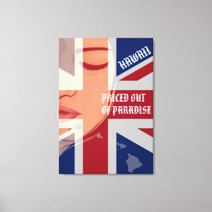 AUSGEPRECHT AUS PARADISE KRYING WAHINE HIIslandsFl Leinwanddruck