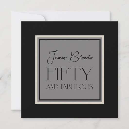 Ausgereift für ihn 50 & fabelhaftes Party Einladung (Vorderseite)