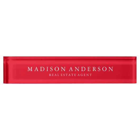 Ausgereift in Rot| Schreibtisch Namensplakette (Vorderseite)