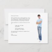 Ausgereifte Abschluss-Fotocollage Schwarz Mitteilungskarte (Rückseite)