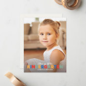 Ausgereifte Ankündigung des Kindergarten-Abschluss (Vorderseite/Rückseite Beispiel)