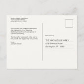 Ausgereifte Ankündigung des Kindergarten-Abschluss Postkarte (Rückseite)