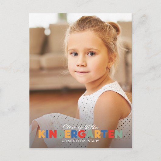 Ausgereifte Ankündigung des Kindergarten-Abschluss Postkarte (Vorderseite)