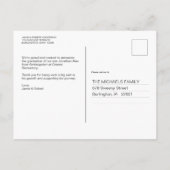 Ausgereifte Ankündigung des Kindergarten-Abschluss Postkarte (Rückseite)