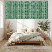 Ausgereifte Aquamarine und goldene griechische Mus Fliese