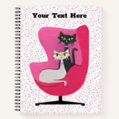 Ausgereifte Atomkatzen Diamantklammern im Stuhl Notizblock (Vorderseite)