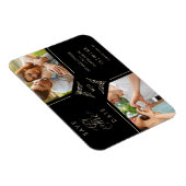 Ausgereifte Blühtest Wedding Initials Ornamental Magnet (Rechte Seite)