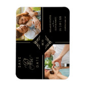 Ausgereifte Blühtest Wedding Initials Ornamental Magnet (Vertikal)