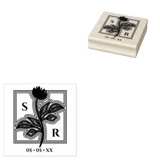 Ausgereifte Blume Hochzeiten und Termine Gummistempel (Stempel)