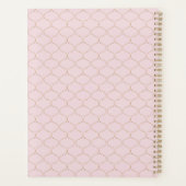Ausgereifte Business Monogram Pink Gold Trellis Planer (Rückseite)