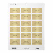 Ausgereifte einfache Template Gold Look Adresse Adressaufkleber (Vorne)