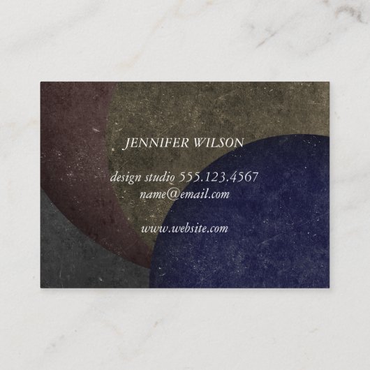 Ausgereifte Farbblocktextur mit Monogramm Visitenkarte (Rückseite)