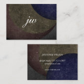 Ausgereifte Farbblocktextur mit Monogramm Visitenkarte (Vorne/Hinten)